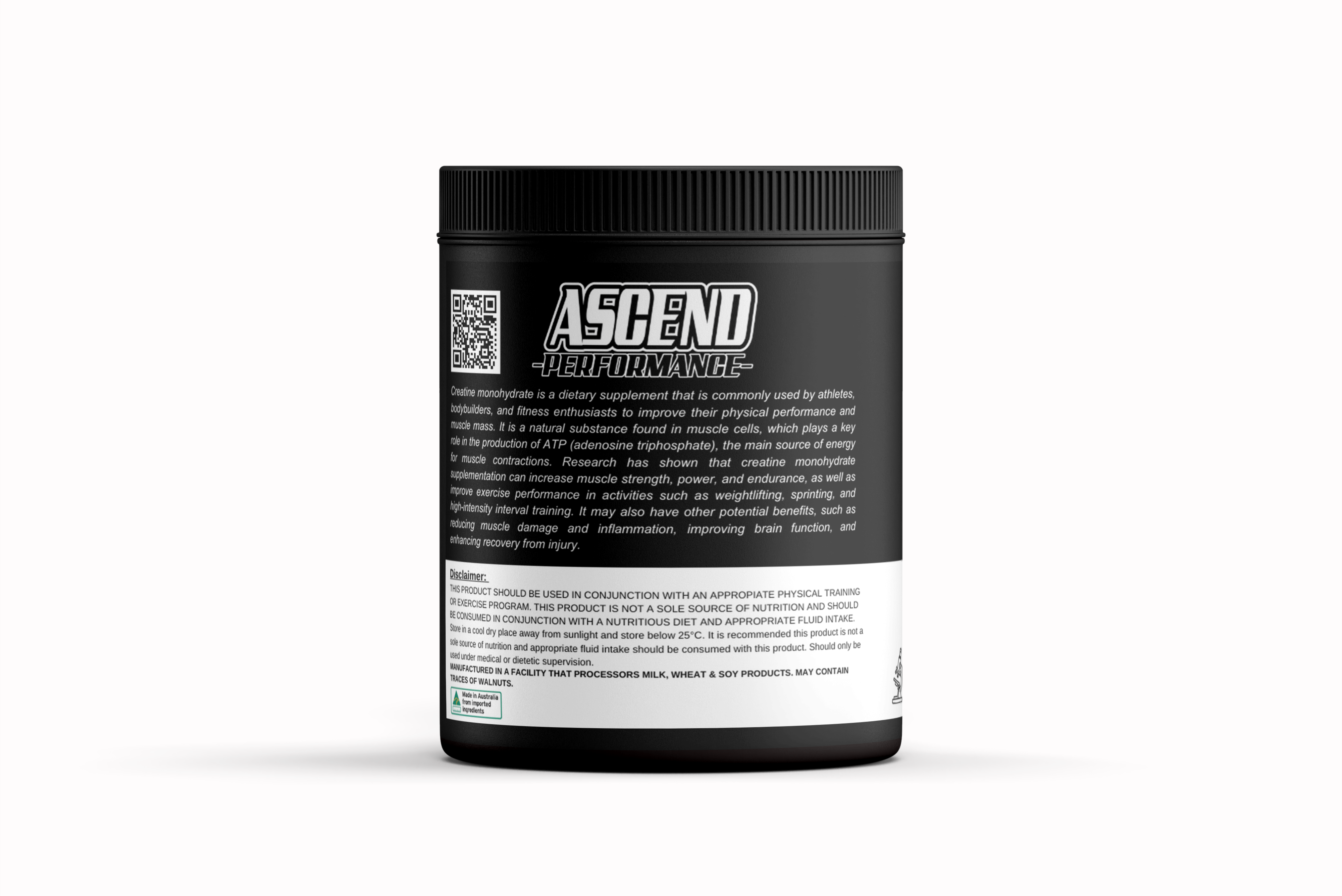 Ascend Performance Creatine Monohydrate 500g