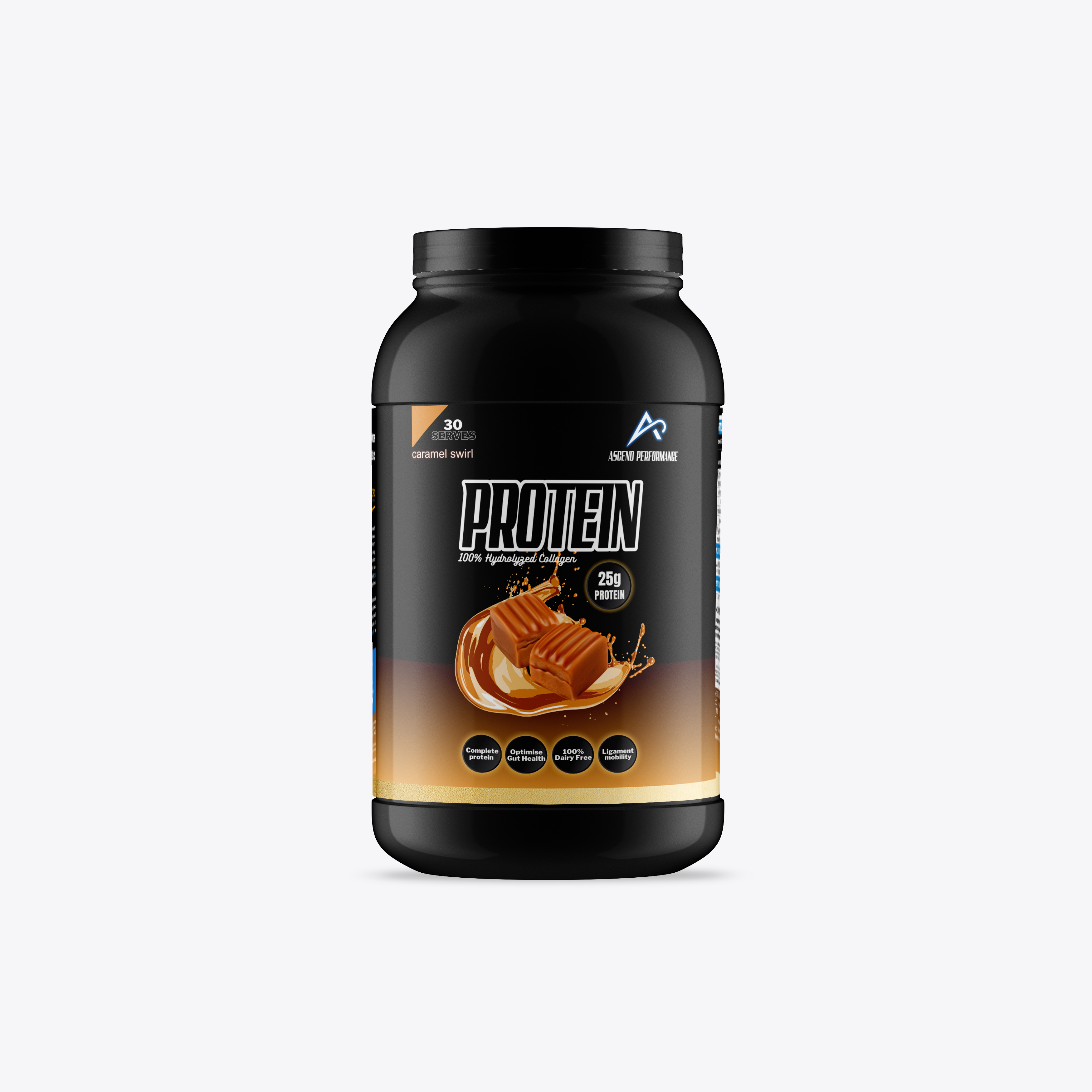 Ascend Hydrolysed Collagen Protein Caramel Swirl 900g