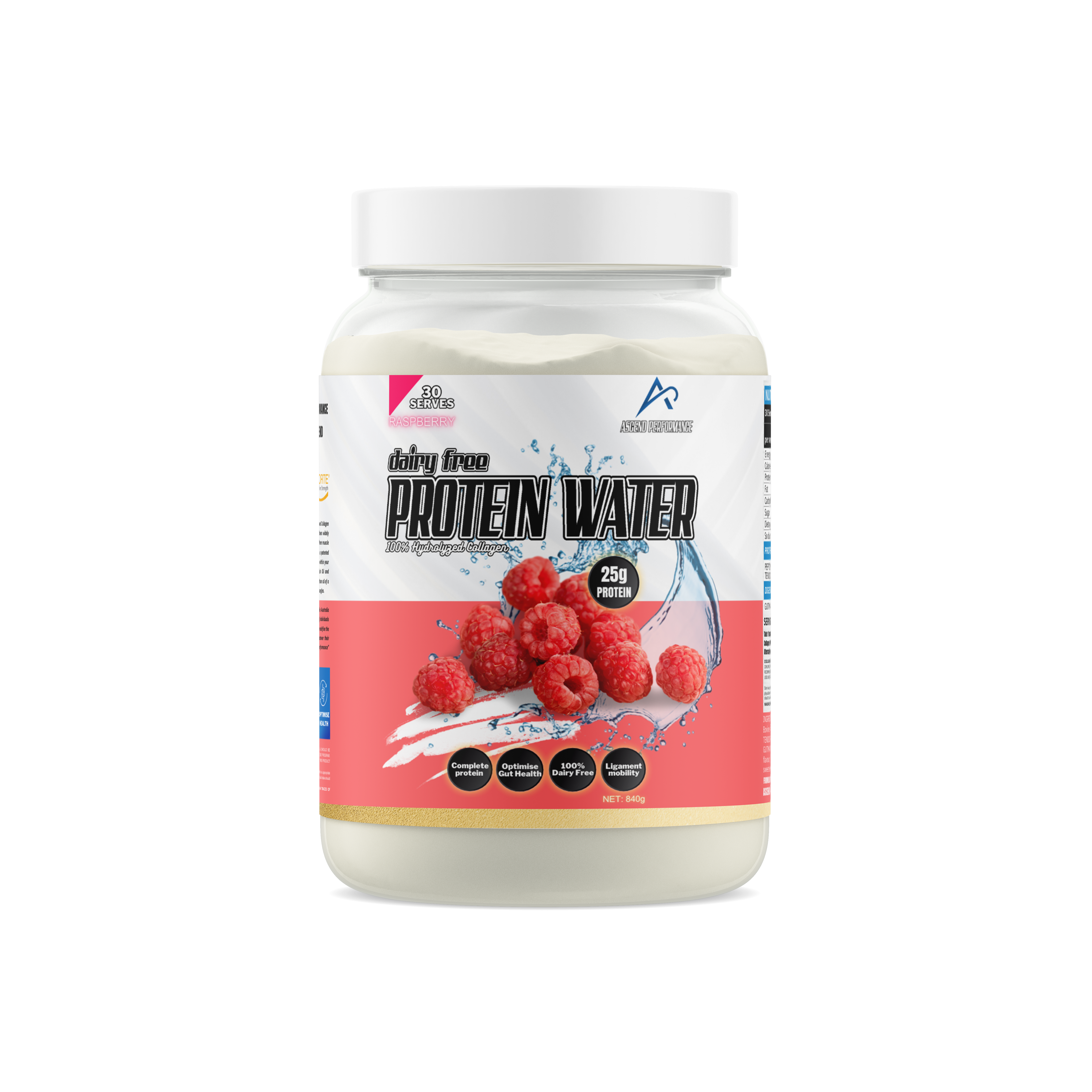 Ascend Protein Water 900g (Raspberry)