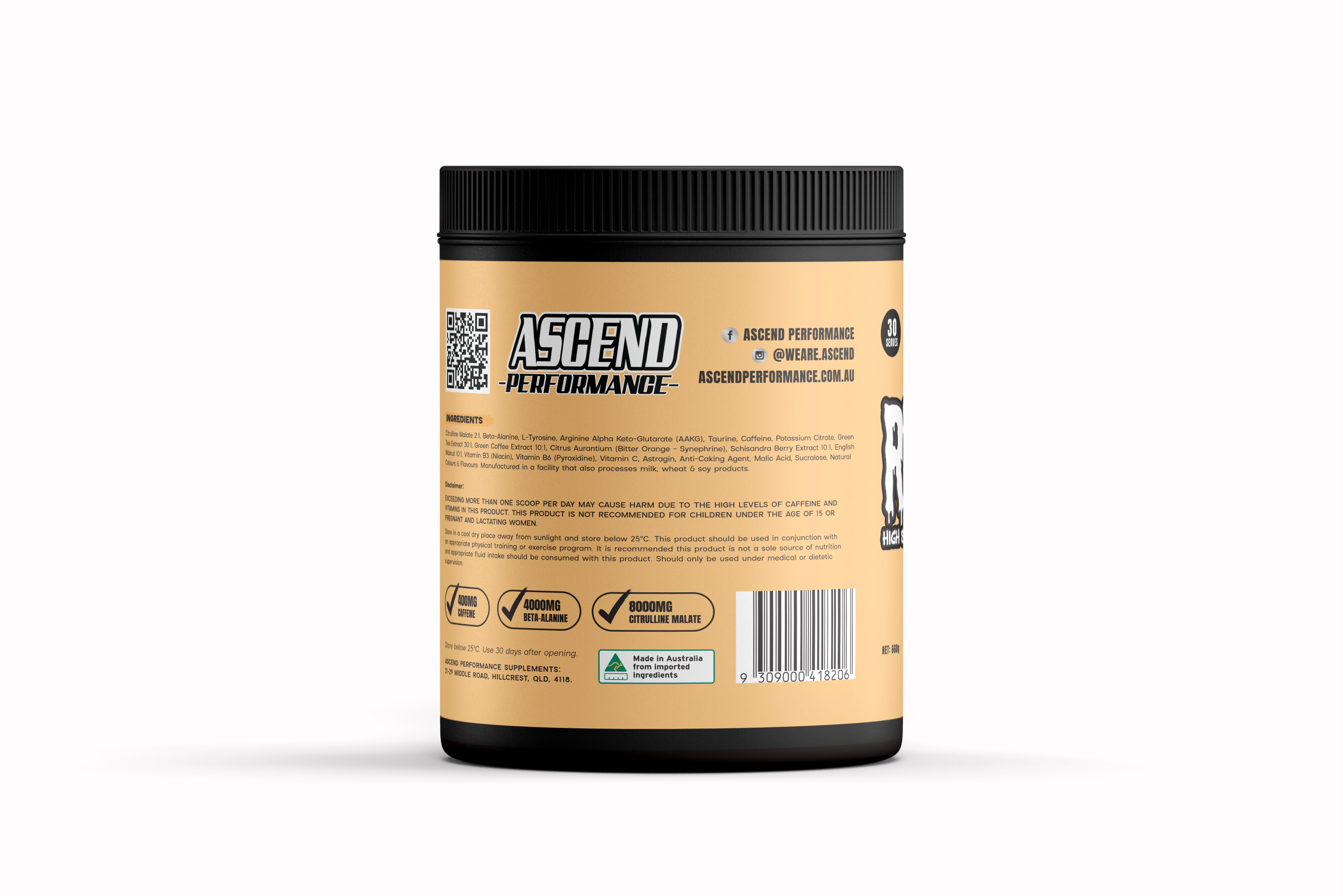 RVNGE High Stimulant Pre-Workout 630g (Tropic Thunder)