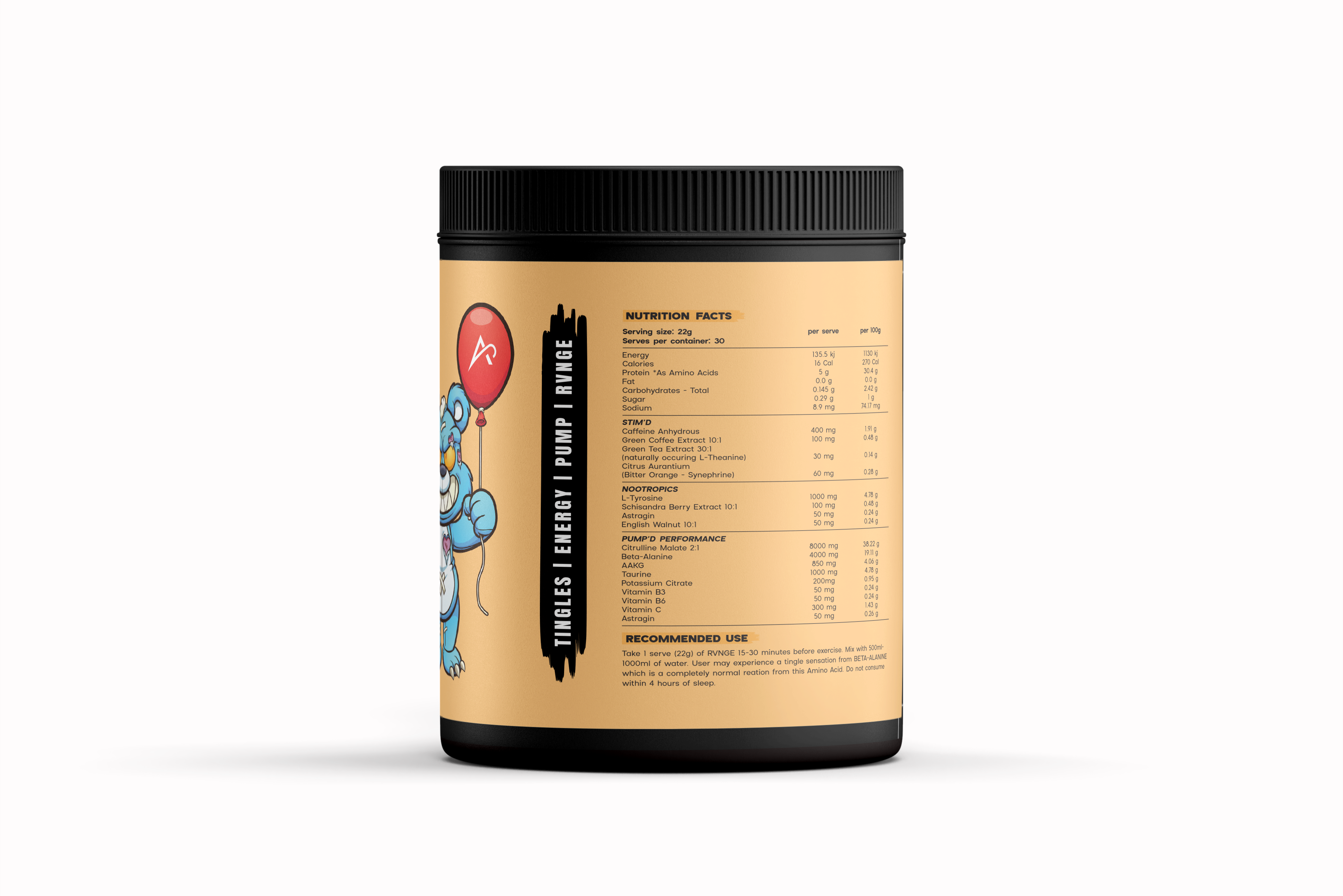 RVNGE High Stimulant Pre-Workout 630g (Tropic Thunder)